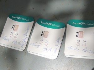 Immunochromatographic test cards used in a recent TAS in Burkina Faso.