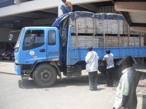 NTD medicines arrive at the warehouse. Photo: JSI