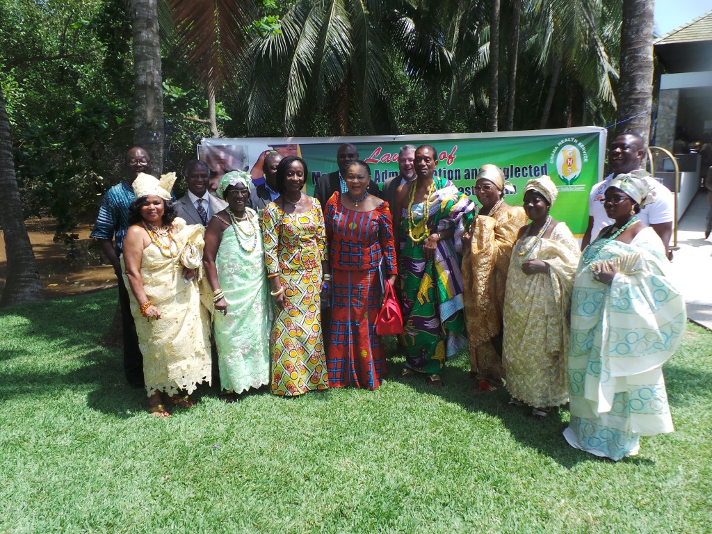 Ghana Minister of Health Hon. Sherry Ayittey with Queen Mothers from the Greater Accra Region