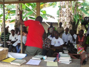 Training Community Volunteers in Ekutuase, Ghana