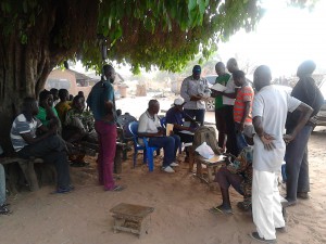 Ghana public health supervision and survey teams discussing a survey. Photo: FHI 360
