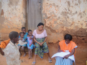 Interviewing a family during an NTD disease assessment in Togo. Photo: HDI